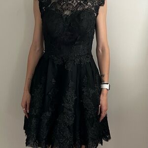 Elegant Black Lace Dress